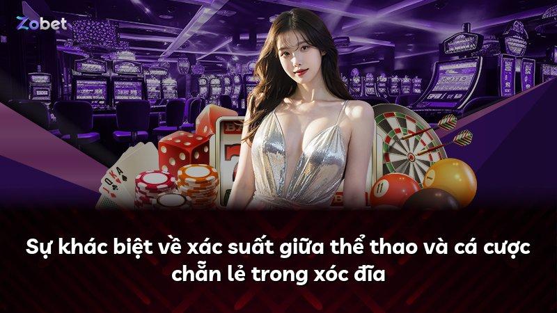 Sự khác biệt về xác suất giữa thể thao và cá cược chẵn lẻ trong xóc đĩa